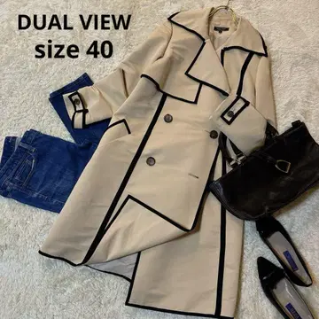 DUAL VIEW 발수 파이핑 트렌치코트 스프링 코트 사이즈 40