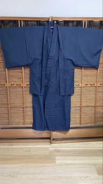남자  앙상블 다크 네이비 무지 기모노 새상품 M 102