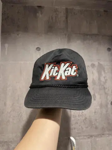 구제 의류 KitKat 캡 블랙 GIMME A BREAK!