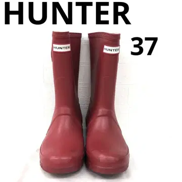 261 HUNTER 레드 장화 버클 포함 37