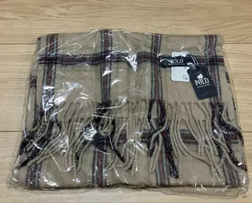 [ 미사용 새상품 ] POLO 체크 무늬 머플러