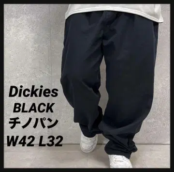 디키즈 블랙 치노 팬츠 워크 빅 사이즈 W42 L32