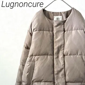 Lugnoncure 다운 자켓 노카라 집업 포켓 부착