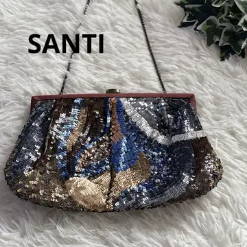 SANTI 스팽글 클러치백 숄더 비즈 산티 새상품급