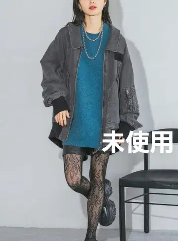 미사용 지나시스 리버서블 플라이트 자켓 블랙 x 블랙