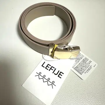 LEFIJE 천연 가죽 벨트 Taupe 프리 사이즈