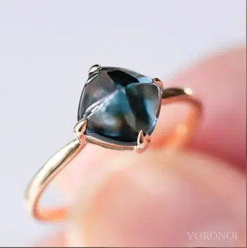 VORONOI minimo 블루 토파즈 반지 10호
