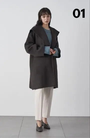 mila owen 미라 오웬 다크 모카 노카라 플리스 자켓