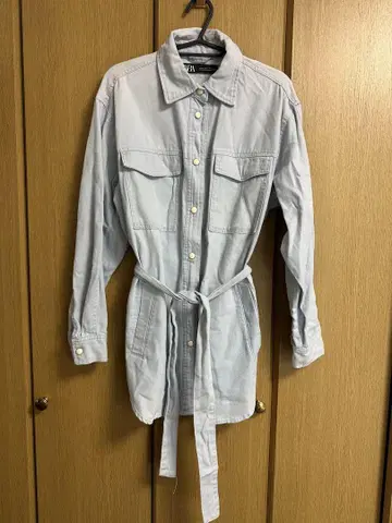 ZARA 데님 자켓 원피스 블루