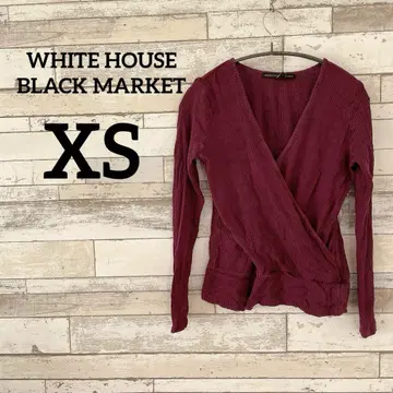 WHITE HOUSE BLACK MARKET [ XS ] 퍼플 V넥