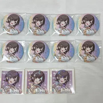 프로세카 감사제 캔뱃지 시노노메 에나 오로라 금박 캔뱃지 특전 스티커