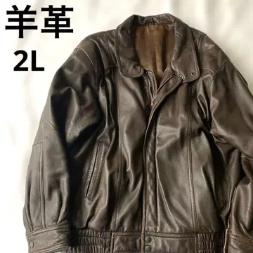 가죽 자켓 가죽 점퍼 짧은 기장 양가죽 브라운 남성용 LL 부드러운 가죽