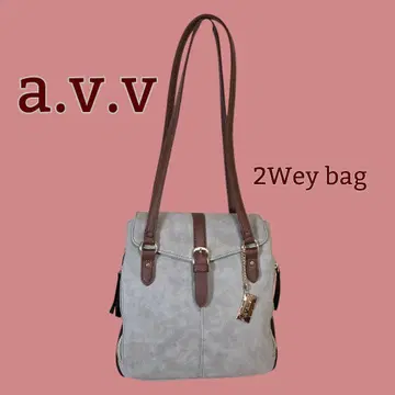 a.v.v 2웨이 백팩 숄더 블랙 x 브라운 x 그레이