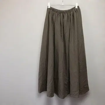 [ classicalelf ] 브라운 플레어 스커트 허리밴딩 루즈핏 L