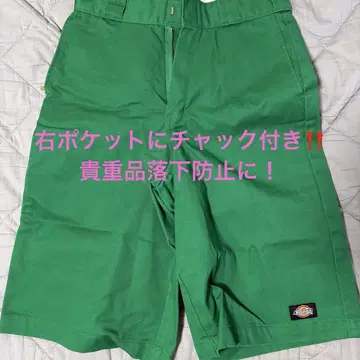 디키즈 하프 팬츠 컬러 팬츠 지퍼 루즈핏