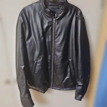 블랙 가죽 자켓 지퍼 포함 UNIQLO