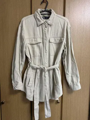 ZARA 데님 자켓 원피스 베이지