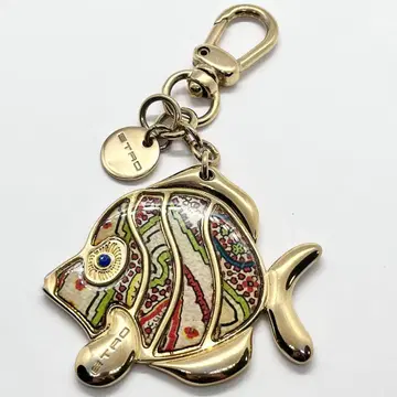 ETRO 에트로 키링 참 물고기 모티브 멀티 컬러