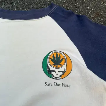 80s~90s Save our hemp 그레이트풀 데드 패러디 롱 T