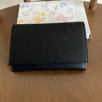 새상품 황궁 명함지갑 소가죽 국화 문양