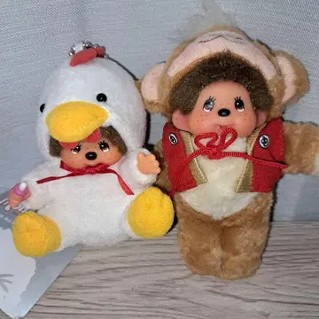 초레어 새상품 몬치치 몬치치 키체인 닭&원숭이 세키구치