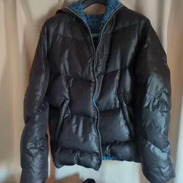 츠모리치사토 고양이 패턴 다운 자켓 후드 부착