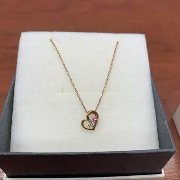 BLOOM 하트형 목걸이 골드 도금 블루