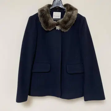 Bon mercerie 네이비 노카라 코트