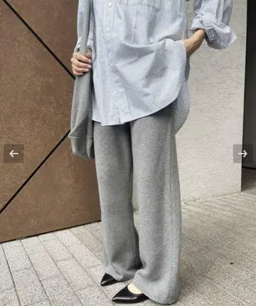 스픽 앤 스팬 스트레이트 니트 팬츠