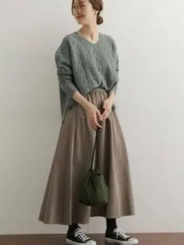 URBAN RESEARCH DOORS 코듀로이 플레어 스커트