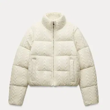 완판템 ZARA 도트 무늬 퀼팅 아노락 XL