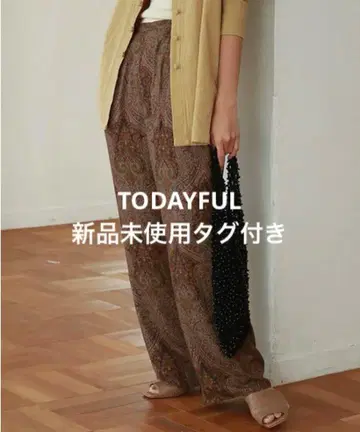 미사용 새상품 TODAYFUL Paisley Rough Pants