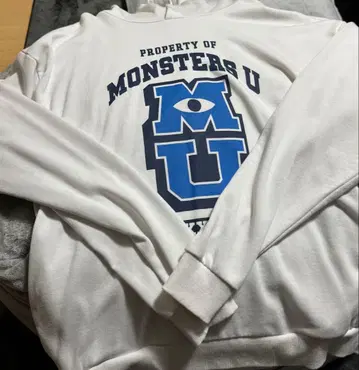 디즈니 파크 구매 Monsters University 화이트 후드티