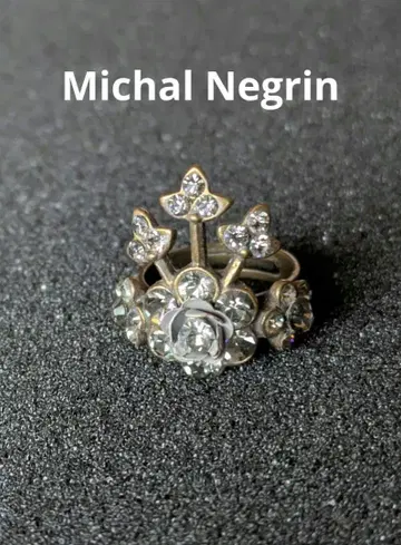 Michal Negrin 미하엘 네그린 꽃 모티브의 시크한 반지/블랙