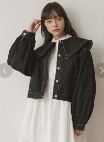 프릴 칼라 데님 자켓 merryjenny