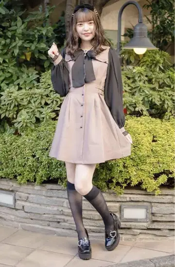 빅 리본 원피스 로지타 ROJITA 핑크