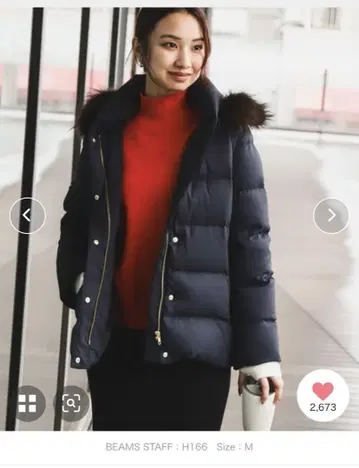 B:MING by BEAMS 미들 다운 자켓 M 네이비 새상품급