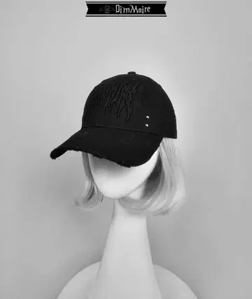 [ DimMoire ] 로고 자수 데미지 CAP