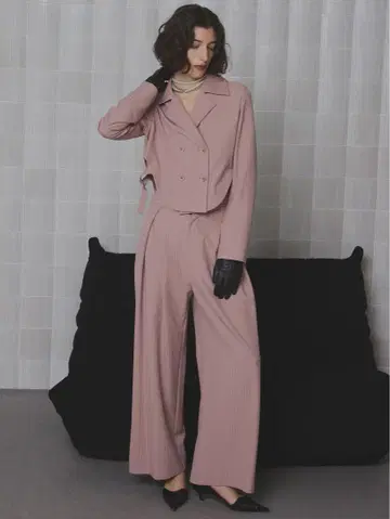 Ameri Vintage 핑크 스트라이프 셋업 사이즈 M