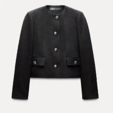 [ ZARA 미사용 L ] 숏 기장 자카드 블레이저 가격 인하 불가