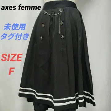 미사용 택 포함 axes femme 체인 포함 더블 버튼 스커트