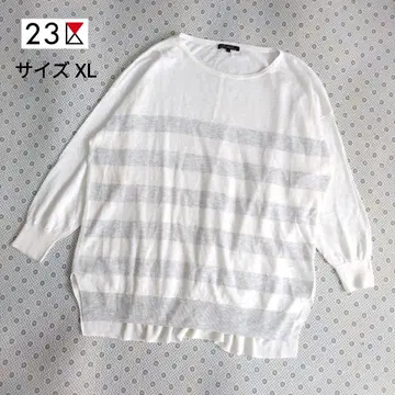 [ 새상품급 ] 23구 티셔츠 7부 소매 보더 사이즈 XL 보트넥