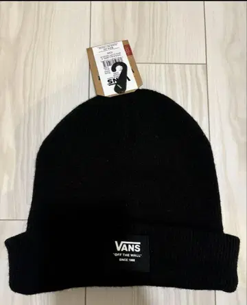 [택 포함 새상품] VANS 블랙 니트 모자 비니