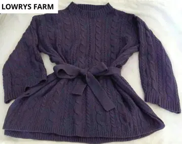 [ LOWRYS FARM ] 퍼플 케이블 짜임 니트 긴팔