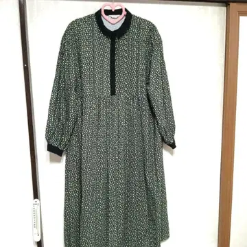 꽃무늬 셔츠 원피스 긴팔 A라인