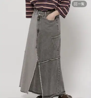 니코앤드 리메이크 라이크 스커트 블랙 데님 L