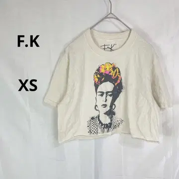 F.K 크롭 기장 셔츠 아이보리 [XS] Y2K 페어리 그런지