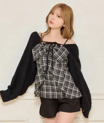 샤기 니트 볼레로 아프레 주르