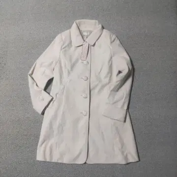 아이보리 버튼 포함 코트 택 포함 새상품