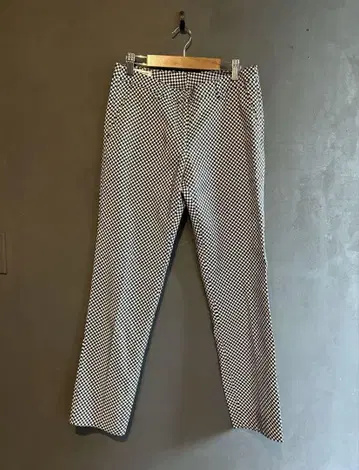 dries van noten 실크 팬츠 블록 체크